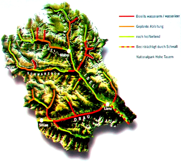 Wasserkraftauswirkungen in Osttirol